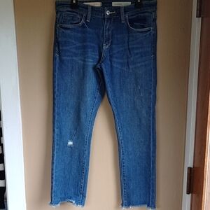 Pilcro and The Letter press By anthropology Mid Rise Boyfriend Skinny Raw Hem